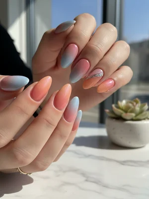 Photo-real Salon Gradient Nails - Gradient nail art - featuring nail art, gradient, red - nail art inspiration and design ideas