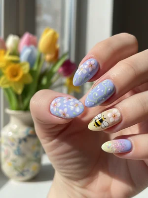 Photo-real Salon Spring Nails - Spring nail art - featuring nail art, red, spring - nail art inspiration and design ideas