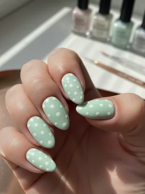 Photo-real Salon Polka Dots Nails - Polka Dots nail art - featuring nail art, red - nail art inspiration and design ideas