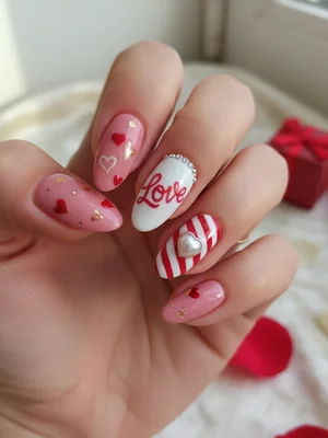 Photo-real Salon Valentine's Day Nails - Valentine's Day nail art - featuring nail art, red - nail art inspiration and design ideas