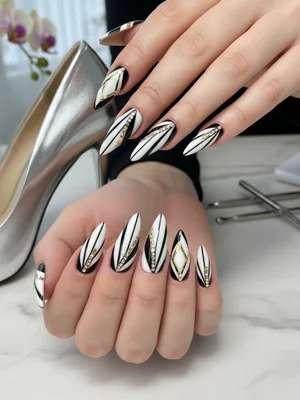 Photo-real Salon Stiletto Nails - Stiletto nail art - featuring nail art, stiletto, red - nail art inspiration and design ideas