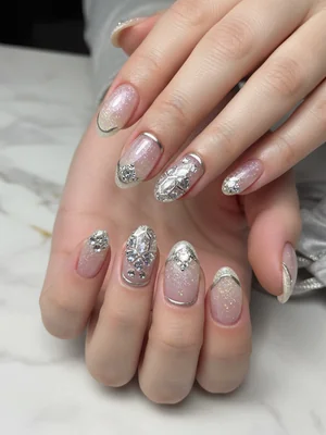Photo-real Salon Diamond Nails - Diamond nail art - featuring nail art, red - nail art inspiration and design ideas