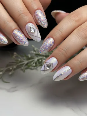 Photo-real Salon Diamond Nails - Diamond nail art - featuring nail art, red - nail art inspiration and design ideas