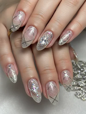 Photo-real Salon Diamond Nails - Diamond nail art - featuring nail art, red - nail art inspiration and design ideas