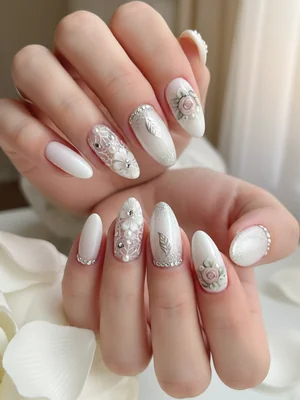 Stunning Photo-real Salon Wedding Nails