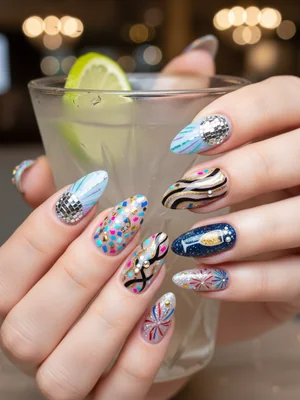 Beautiful Photo-real Salon Party Nails