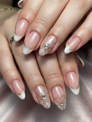 Sophisticated Photo-real Salon French Tips Nails