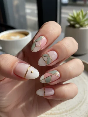Sophisticated Photo-real Salon Casual Nails