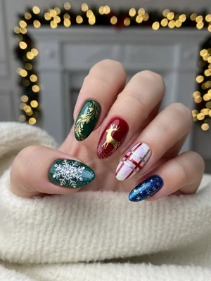 Sophisticated Photo-real Salon Holiday Nails