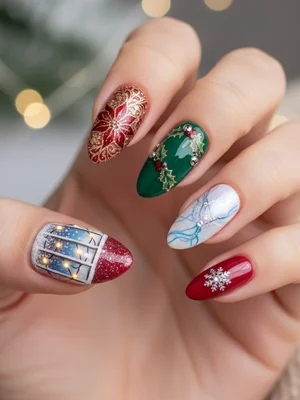 Sophisticated Photo-real Salon Holiday Nails
