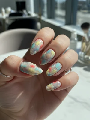 Sophisticated Photo-real Salon Sponge Nails