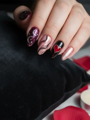 Stunning Photo-real Salon Date Night Nails - Date Night nail art - featuring nail art, red, date night - nail art inspiration and design ideas
