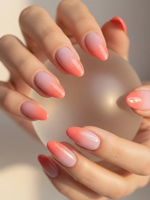 Gorgeous Photo-real Salon Gradient Nails - Gradient nail art - featuring nail art, gradient, red - nail art inspiration and design ideas