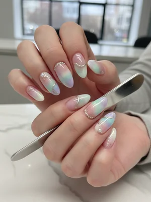 Photo-real Salon Sponging Nails