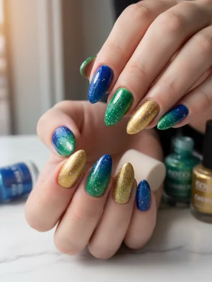 Gorgeous Photo-real Salon Sponging Nails