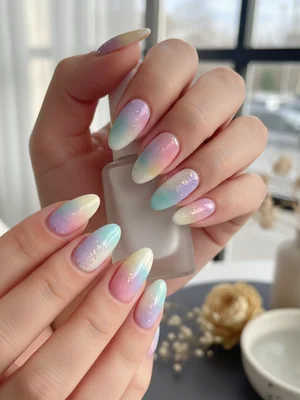 Beautiful Photo-real Salon Sponging Nails