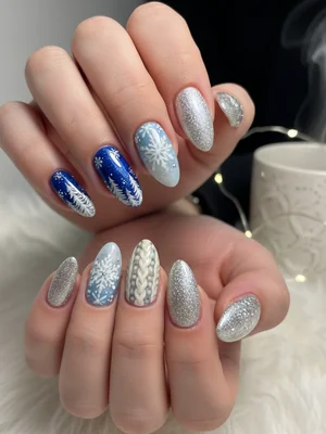 Sophisticated Photo-real Salon Winter Nails