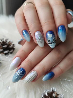 Beautiful Photo-real Salon Winter Nails