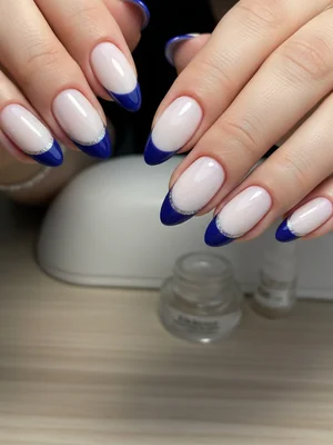 Sophisticated Photo-real Salon Reverse French Nails