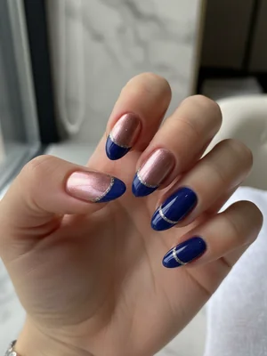 Sophisticated Photo-real Salon Reverse French Nails