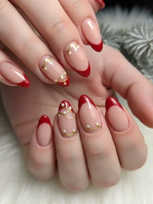 French nail art design