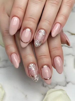 Photo-real Salon Half Moon Nails