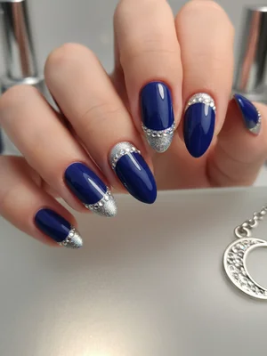 Stunning Photo-real Salon Half Moon Nails