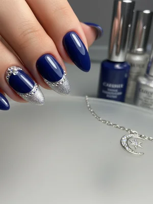 Stunning Photo-real Salon Half Moon Nails