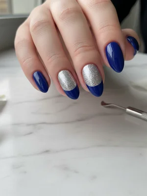 Gorgeous Photo-real Salon Half Moon Nails