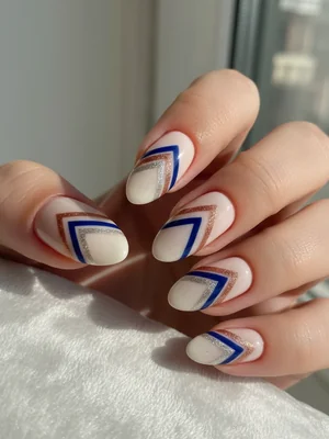 Gorgeous Photo-real Salon Chevron Nails