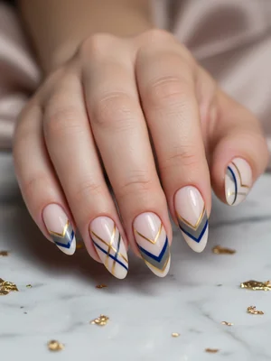 Beautiful nail art design showcasing work from Archer Nail Bar in San Francisco, California