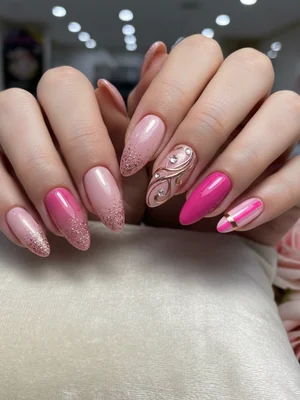 Photo-real Salon Pink Nails
