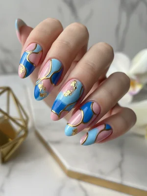 Gold nail art design