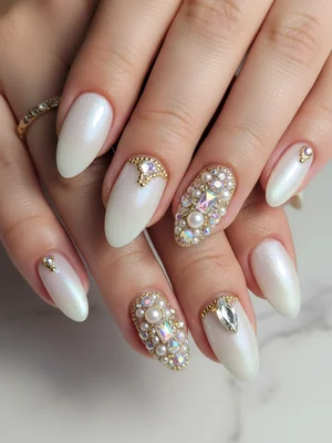 Stunning Photo-real Salon Embellished Nails - Embellished nail art - featuring nail art, red - nail art inspiration and design ideas