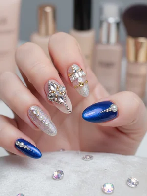 Beautiful Photo-real Salon Embellished Nails - Embellished nail art - featuring nail art, red - nail art inspiration and design ideas