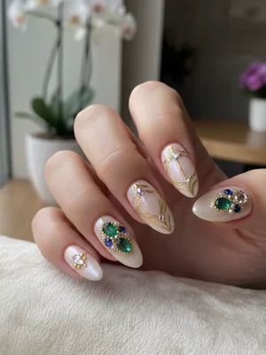 Beautiful Photo-real Salon Embellished Nails - Embellished nail art - featuring nail art, red - nail art inspiration and design ideas