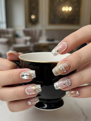 Stunning Photo-real Salon Embellished Nails - Embellished nail art - featuring nail art, red - nail art inspiration and design ideas