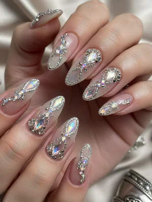 Photo-real Salon Rhinestone Nails