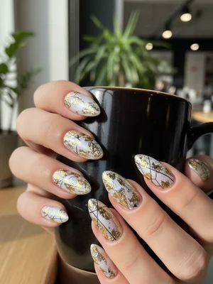 Stunning Photo-real Salon Foil Nails - Foil nail art - featuring nail art, red - nail art inspiration and design ideas