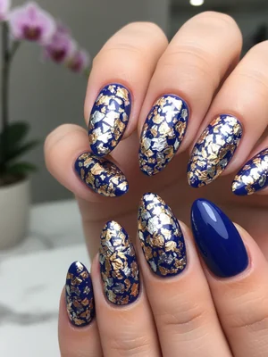 Stunning Photo-real Salon Foil Nails - Foil nail art - featuring nail art, red - nail art inspiration and design ideas