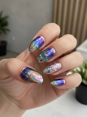 Stunning Photo-real Salon Holographic Nails