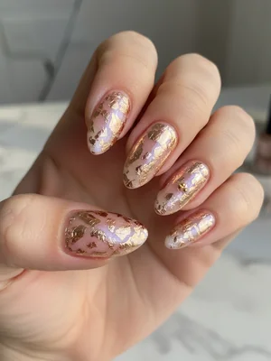 Beautiful Photo-real Salon Foil Nails - Foil nail art - featuring nail art, red - nail art inspiration and design ideas