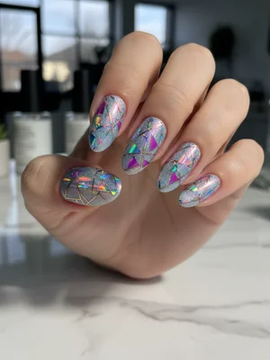 Gorgeous Photo-real Salon Holographic Nails