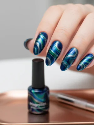 Stunning Photo-real Salon Magnetic Nails