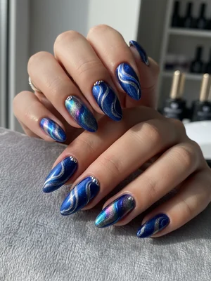 Beautiful Photo-real Salon Magnetic Nails