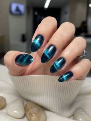 Gorgeous Photo-real Salon Cat Eye Nails