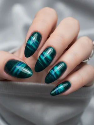 Gorgeous Photo-real Salon Cat Eye Nails - Cat Eye nail art - featuring nail art, red - nail art inspiration and design ideas