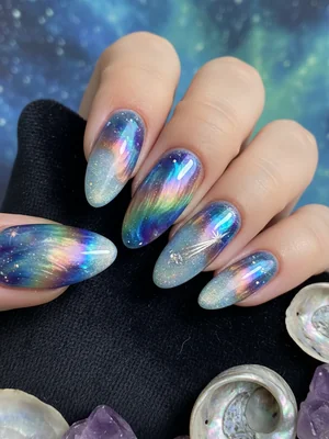 Sophisticated Photo-real Salon Aurora Nails