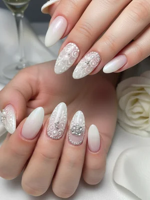 Photo-real Salon Bridal Nails