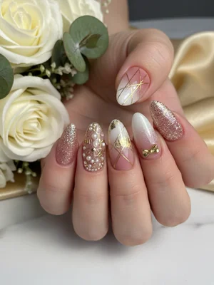 Stunning Photo-real Salon Bridesmaid Nails